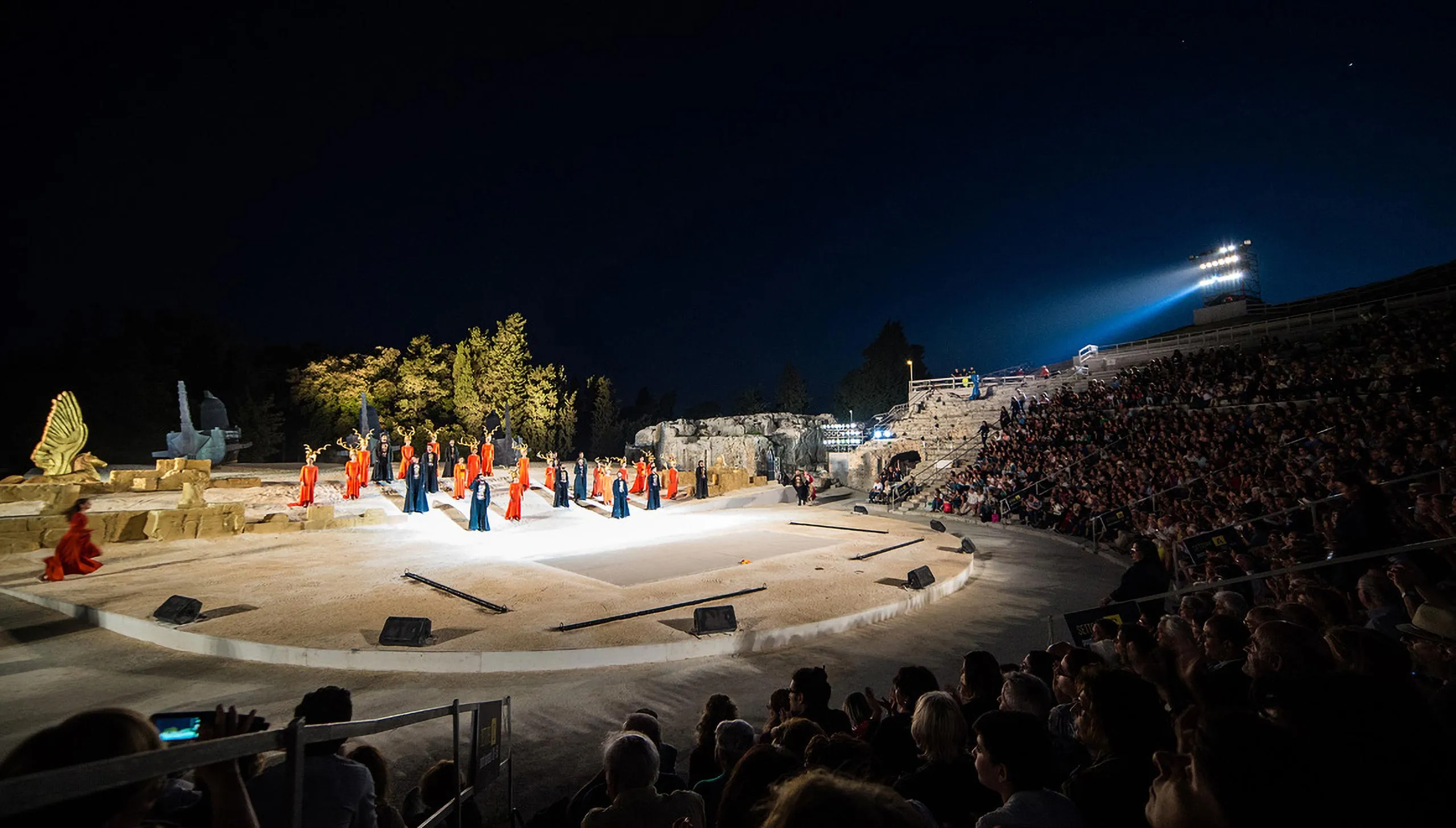 Teatro Greco di Siracusa durante le Rappresentazioni Classiche